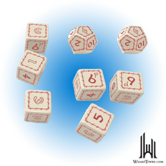 The One Ring White Dice Set